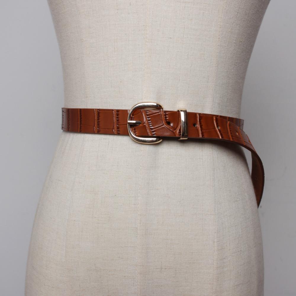 PU Leather Women's Belt Luxury Jeans Pants Belt Simple Y2k Waist Belt  Spicy Girls