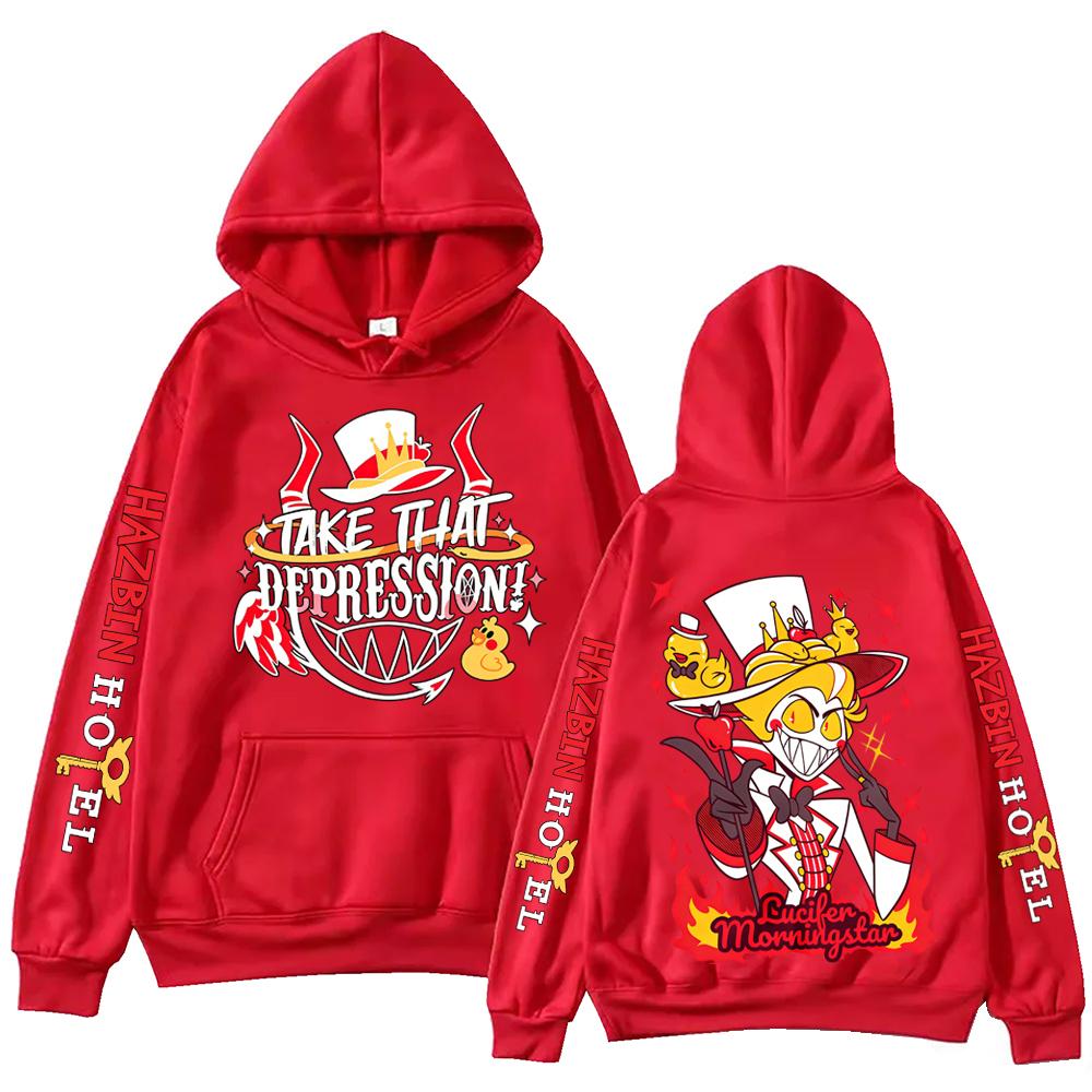 Hazbin Hotel Lucifer Graphic Design Hoodie Man Woman Harajuku Long Sleeve Pullover Tops Sweatshirt Gift