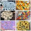 Unfinished Flower Bouquet Blanket Artificial Knitted Blanket  For Girlfriend and Mom Gift