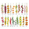 1Set Artificial Hanging String Simulation Lifelike Vegetable Fruit Garland Vine for Home Kitchen Farm Party Wall Decor