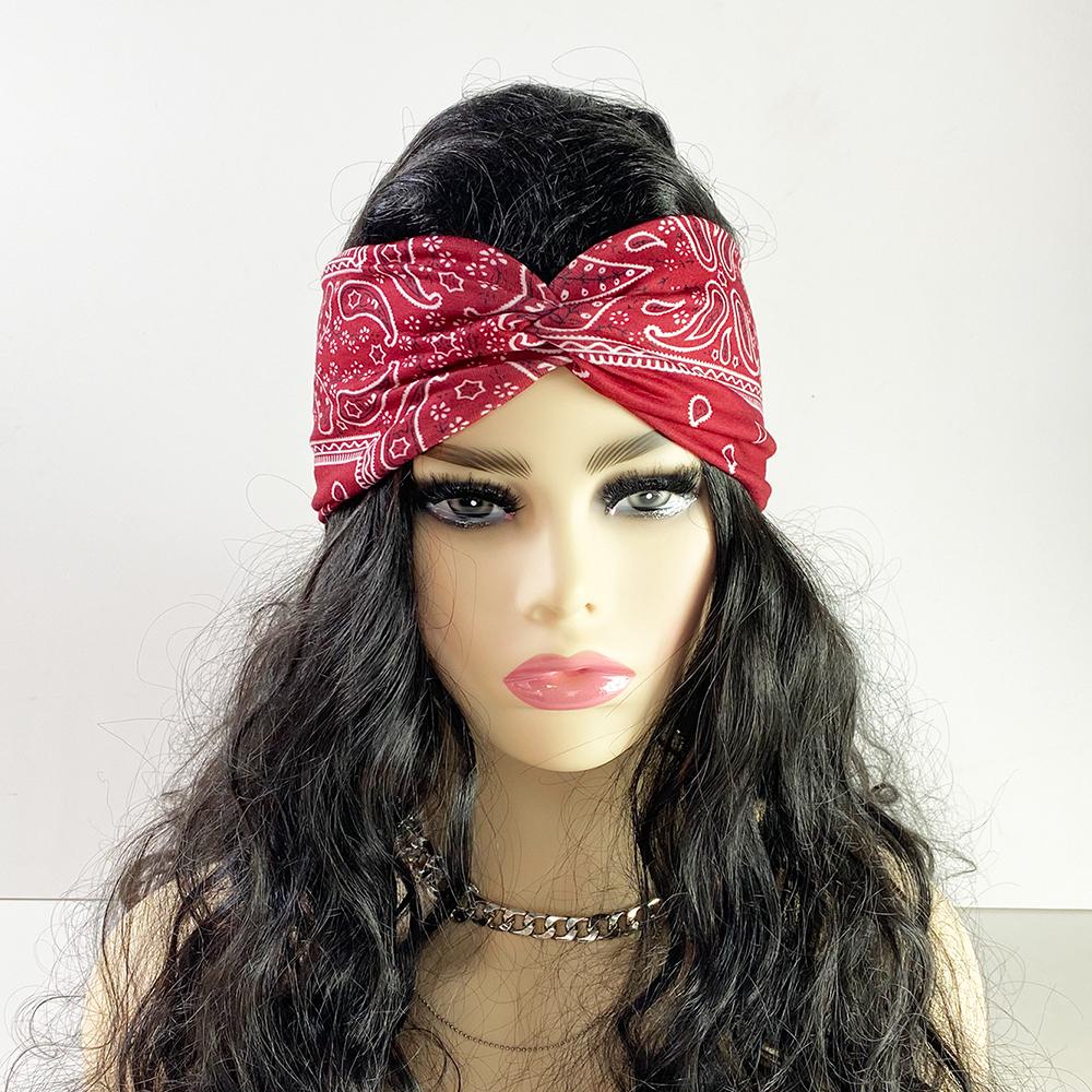 Head Bands Cross Elasticity Hair Band Bandana Print Head Wrap Beauty Sports Headband