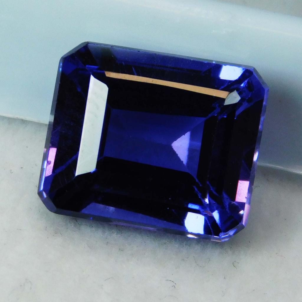 Natural Purple Tanzanite Loose Gemstone Emerald Cut 9.95 Ct for Ring for Jewelry Making and Crafts