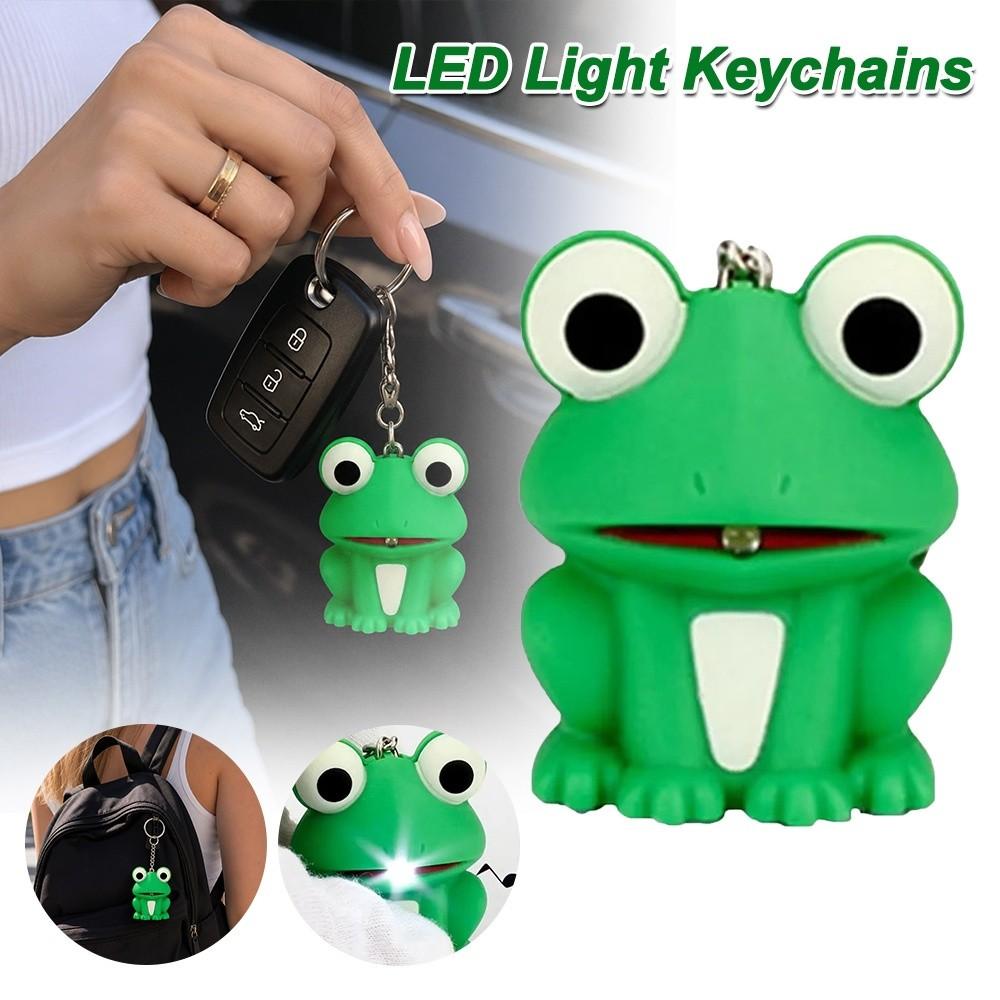 Sound Key Frosch Schlüsselanhänger Metallringe Cartoon Schlüsselanhänger Neuer Tier Schlüsselanhänger Taschendekoration