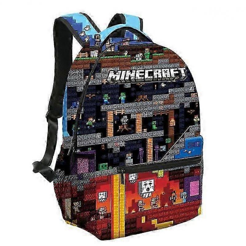 16 Inch Minecraft game 3D Print Children Backpacks Girl Boys Backpack Children's School Bags Cartoon Kindergarten Rucksack