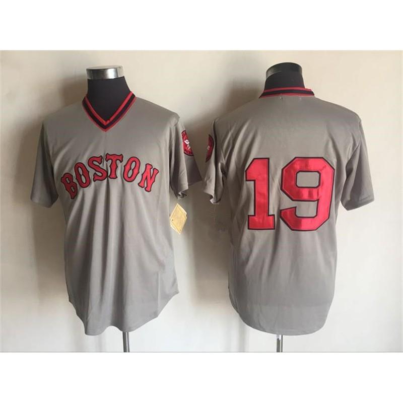 Maglia da Baseball Vintage Boston Red Sox Unisex Misto Cotone Top Sportivo Abbigliamento Casual