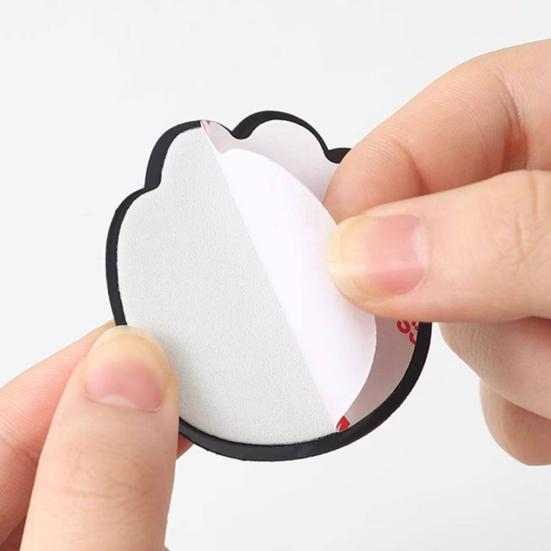2Pcs Cat Paw Door Handle Stopper Self-Adhesive Silicone Door Knob Stop Wall Protector Quiet Shock Absorbent Wall Bumper Anti-collision Pad