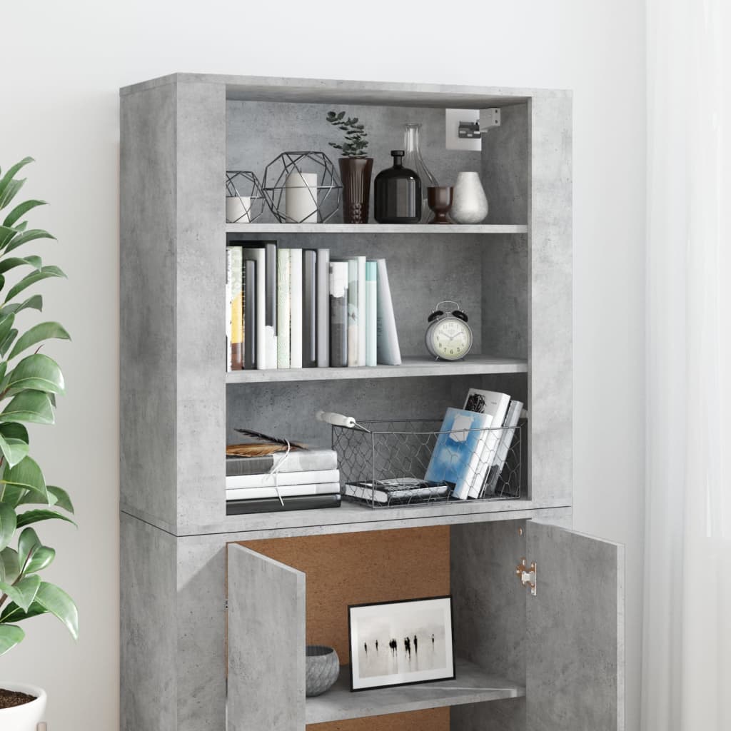 Vidaxl Tall Cabinet, Concrete Grey
