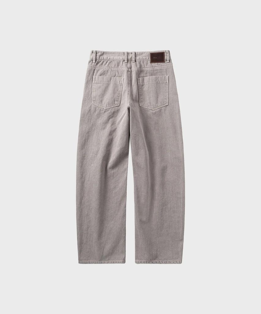 NONBLANK Garment Dyed Curved Denim Pants_Beige