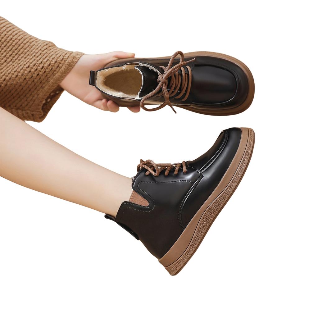 Women's -Lined Winter Boots - Thick, Warm, Comfortable, Versatile Casual Boots