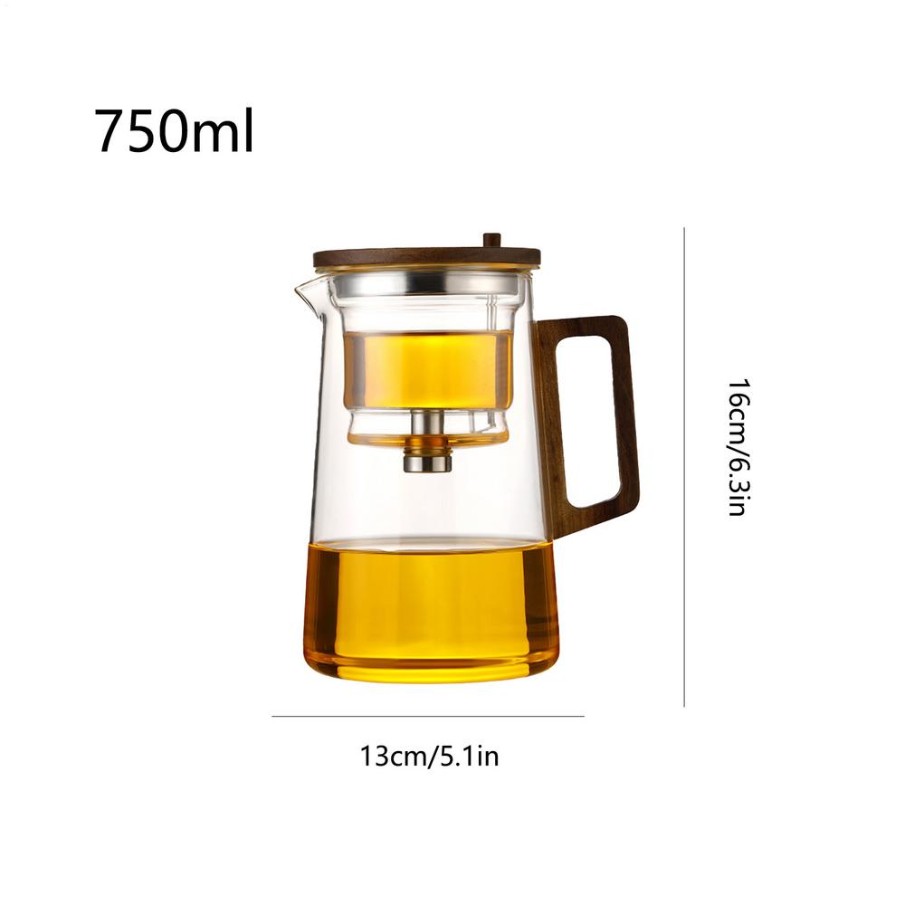 

Стеклянный чайник с разделением воды Стеклянный чайник с разделением воды с пресс-контролем Термостойкий стеклянный чайник для домашнего использования