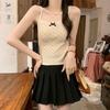 Women's Sweet & Spicy Summer Lace Bow Camisole with Built-in Padding