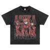 Heavy New Century Evangelical Warrior EVA Retro Printed T-shirt Asuka Washed and Made Old Vintage Short Sleeves Cotton Tee