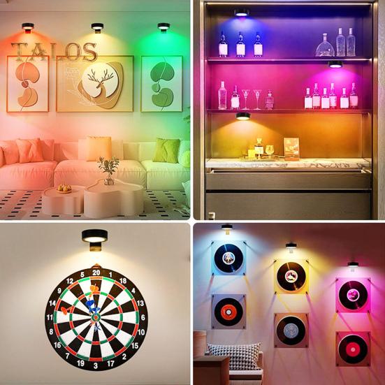 Picture Light with Remote Control 100 Lumens High Brightness Stepless Dimming 3 Lighting Modes Battery Operated No Drill Wall Art Light
