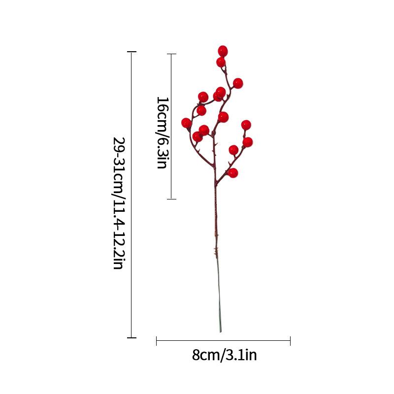 10/20pcs Artificial Berry Fake Flowers Christmas New Year Decor Xmas Tree Ornaments Foam Flower Bouquet DIY Desktop Decoration