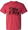 Camiseta Big Boy Diner masculina corte clássico vermelho mesclado desbotado 50/50 camiseta gráfica Unissex