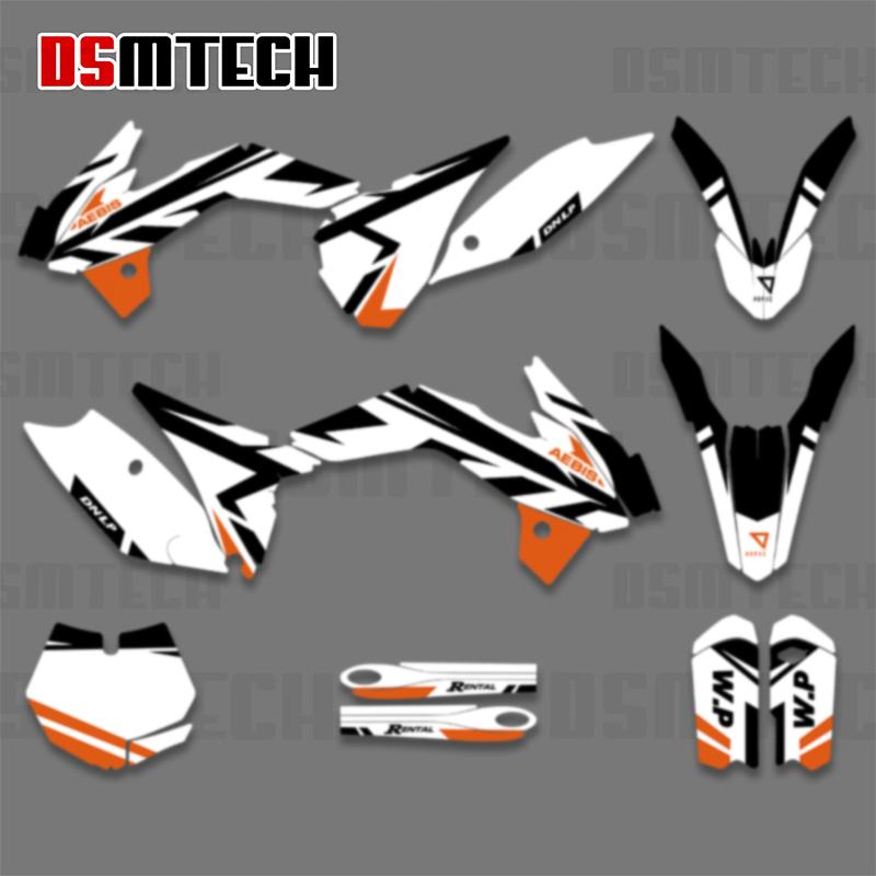 DSMTECH Full Set Graphics Decals Stickers Kits Number Name Background Custom For KTM SX85 SX 85 2013 2014 2015 2016 2017