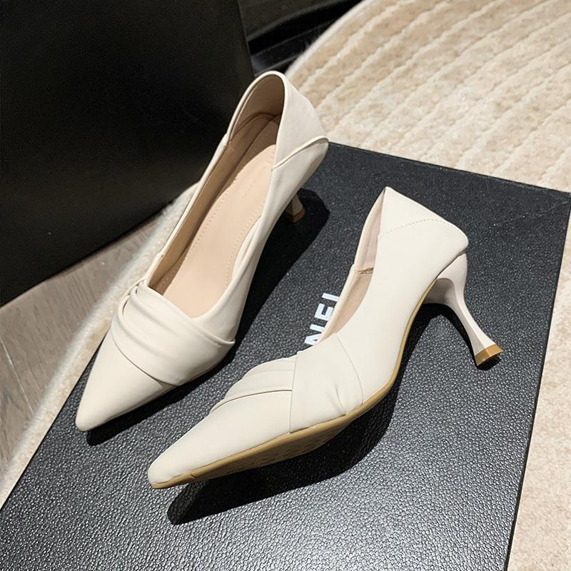 Ladies Summer New high heels Casual shallow mouth pointed Shoes Versatile elegant work shoes Fashion comfortable Women's pumps