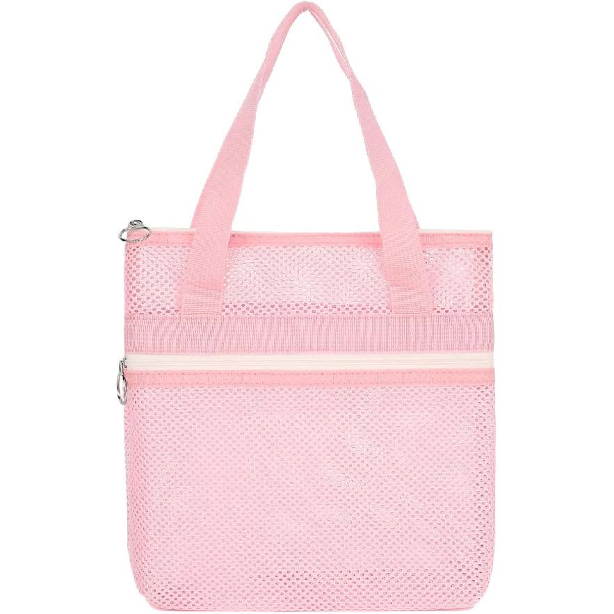 Mesh Shower Caddy Portable Shower Bag for Travel, Gym, Camping – Quick-Dry Hanging Toiletry Organizer with Zipper Pockets for Bathroom