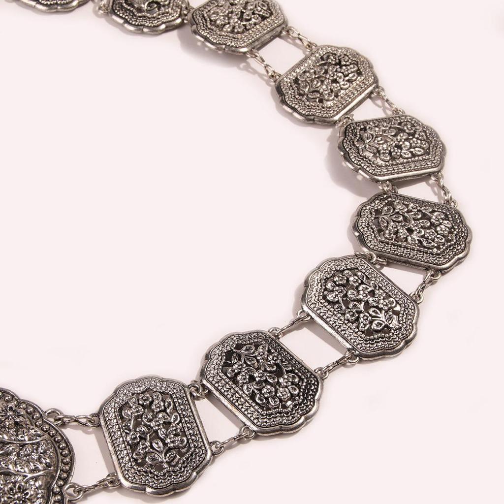 Women's Retro Ethnic Metal Waist Chain Belt for Belly Dance and Dress Decoration