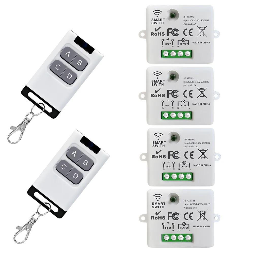 433Mhz Wireless Remote Control AC 110V 220V Rf Relay Receiver On off Transmitter Light Switch Module For Light Lamp Controller