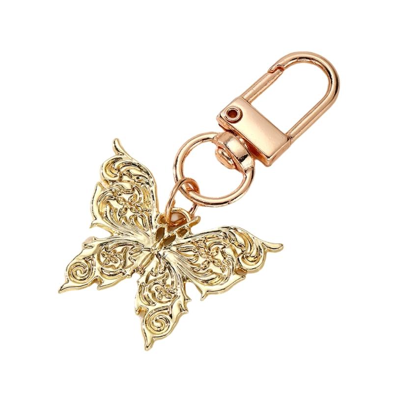 Resin Butterfly Key Holder Delicate Keychain Stylish and Portable Keyring Fashion Ornament Unique Bag Charm for Women