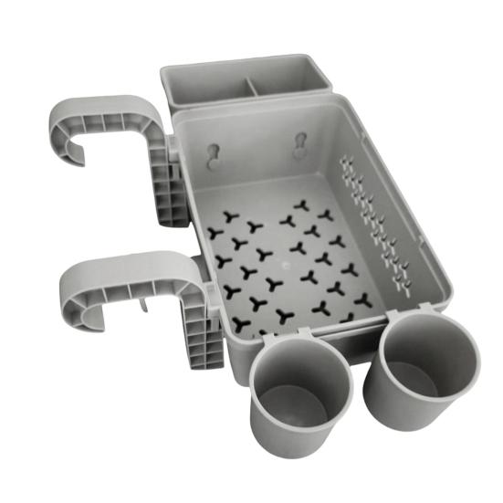 Pool Storage Basket for Above Ground Pools Poolside Storage Organizer with Cup