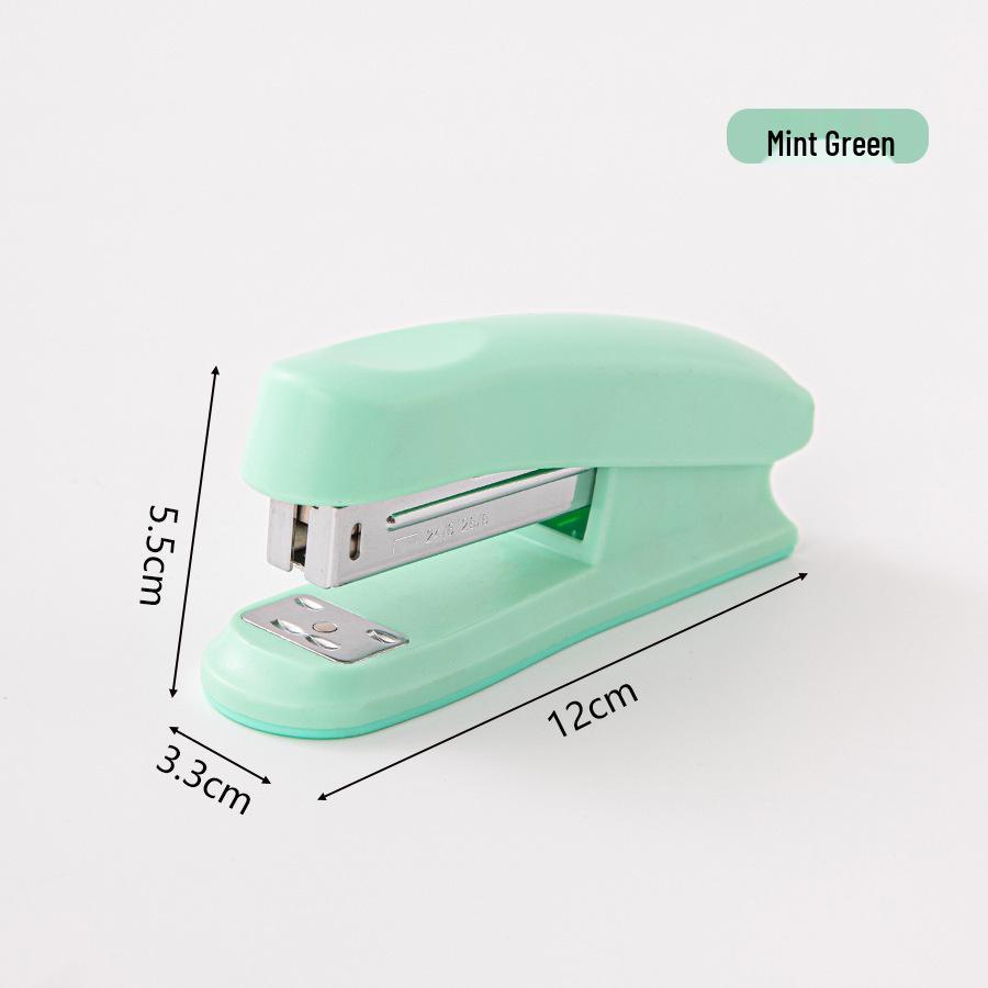 Macaron Color Effort-Saving Medium Stapler No. 12: Portable High-Performance Stationery for Office & Students