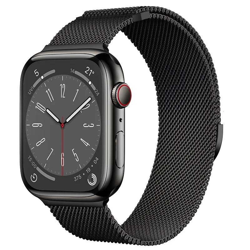Milanese Loop Band for Apple watch Ultra 9 8 7 6 5 SE 45mm 49mm 44mm/41mm/40mm Metal Magnetic Strap iWatch 11 10 46mm 42mm Band