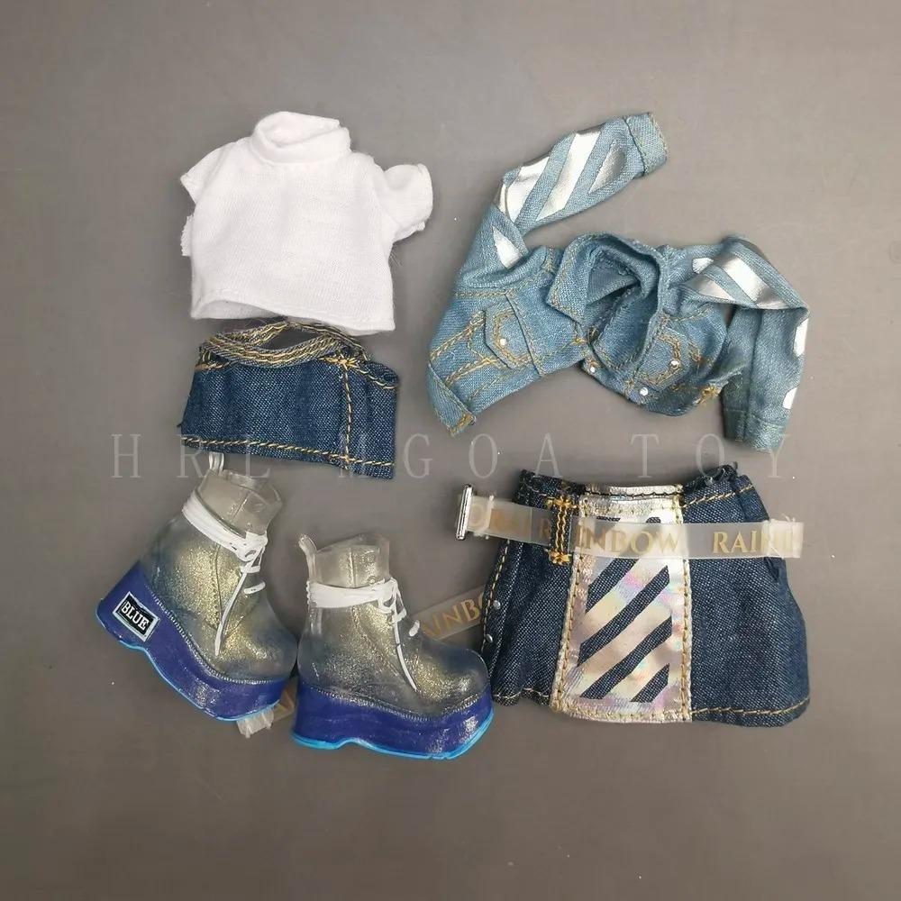 Original Multi Style Rainbow Middle School 28cm Doll Clothes and Shoes Set Fashion Dressing Girls' Holiday Gift Toys
