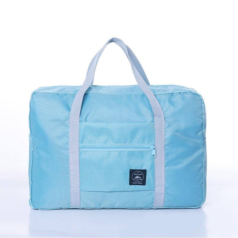Foldable Large-Capacity Storage Bag with Printed Logo, Trolley Attachment, and Portable Design for Gym and Travel