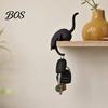 Home Decor For Cat Lovers 2Pcs 3D Printed Shaped Hook, Black And White Cute Key Hanger, Hook Decorative Ornaments for Lovers, Creative Wall