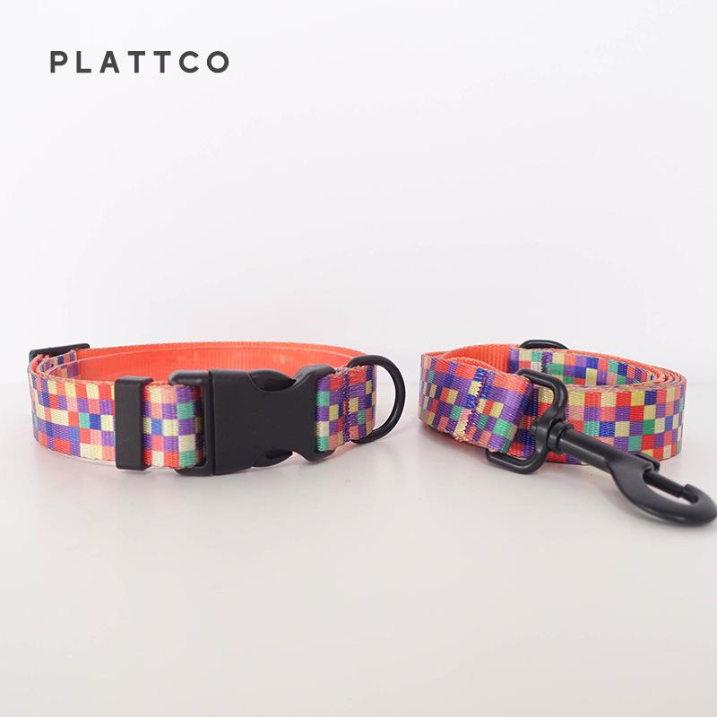 PLATTCO Custom Pet Dog Leash & Imitation Nylon Collar PDC308 Large