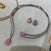 Gemstone Inlaid Zircon Necklace Neck Chain Niche Versatile Light Luxury Elegant Woman