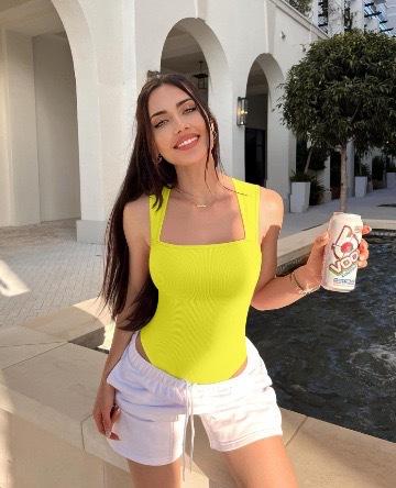 European And American Goods Station Women'S Clothing U-Neck Sleeveless Vest Tight-Fitting