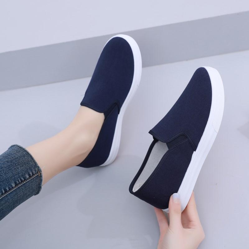 

Модные женские туфли на плоской подошве, женская обувь Tenis, женская обувь Slip On, повседневные кроссовки, женская обувь в стиле ретро, большие размеры, Chaussure Femme 35 синий