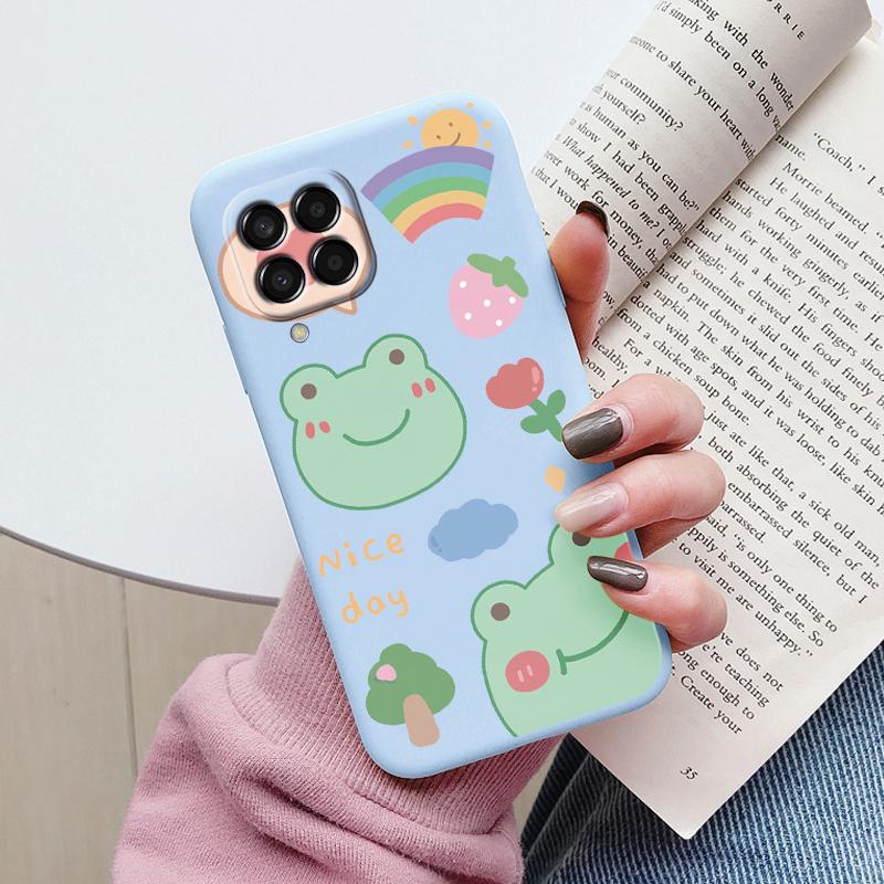 Cute Painted Case For Samsung Galaxy M33 M53 5G Soft Cover Cartoon Cat Sunflower TPU Funda For Samsung A17 A55 A56 Women Coque