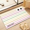 Simple Bathroom Floor Mat Painted Dopamine Toilet Bathroom Door Floor Mat Diatom Mud Water Absorption Quick Drying Foot Mat