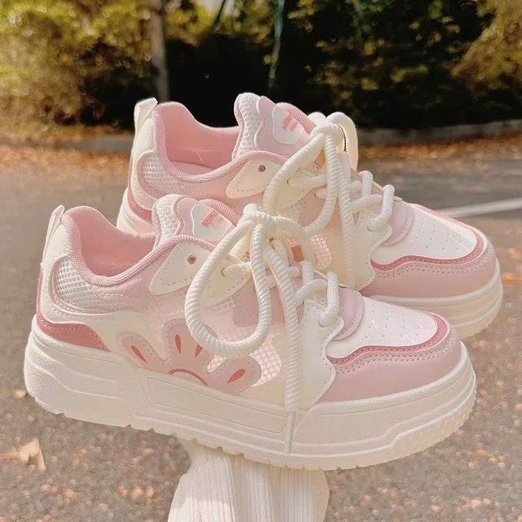 

Popular breathable mesh shoes children 2025 summer new versatile fashion net shoes sports casual breadboard shoes women 40