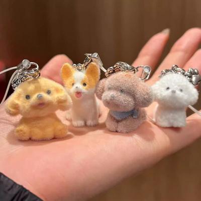Cute 3D Plush Resin Necklace Pendant Mini Doll Mobile Phone Pendant DIY Jewelry Accessories