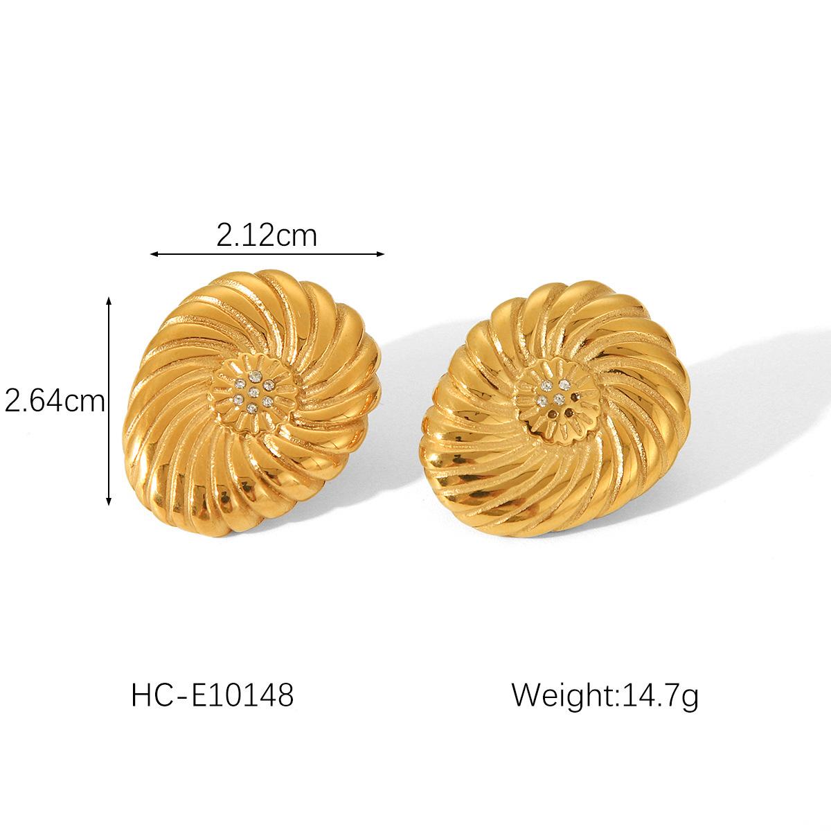 18K Gold Stainless Steel Diamond Inlaid Earrings for Women, Fashionable Elegant High-end Titanium Steel Studs, Pearl Ear Jewelry