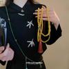 New Chinese-style Long Beaded Necklace, Guochao Retro One, Wear More Sweater Chains, Niche Ethnic Style, New Necklace Women