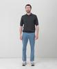 MANNERGRAM Nouvelle Fine Cashmere Cotton Polo Short Sleeve Knit Charcoal Gray