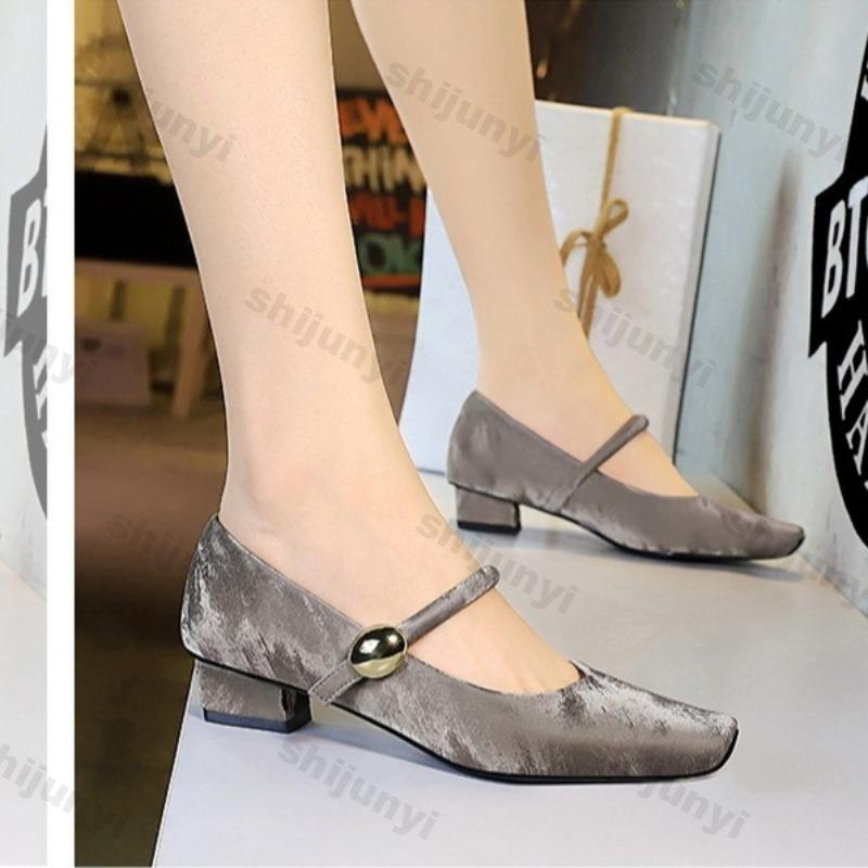 Woman Ballet Flats Fashion Square Toe Mary Jane Shoes 2026 Autumn Comfortable Anti Slip French Retro Elegance Casual Shoes
