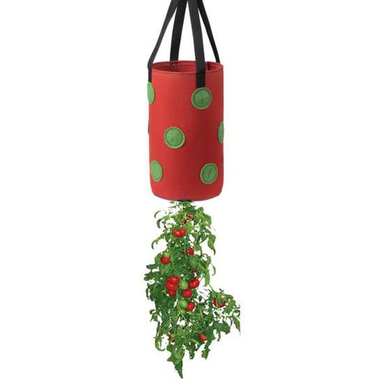 Planting Bag with 13 Holes Not Easy to Deform Breathable Hanging Type Reusable Multifunction Non-woven Fabric