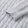 Women's 100% Pure Cashmere V-Neck Cable Knit Sweater - Bright Silk, Loose Fit, Long Sleeve
