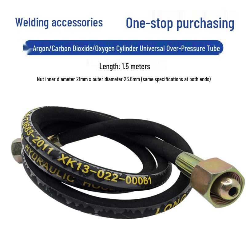 High-Pressure Stainless Steel Mesh Hose Bridge for Gas Cylinders (Large To Small)