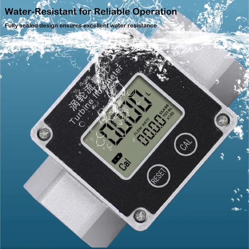 1inch Electronic Turbine Flow Meter High Accuracy Stainless Steel Turbine Flowmeter DN25 for Water Diesel Gasoline Kerosene Fuel