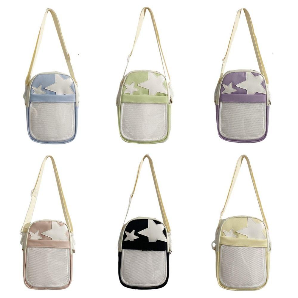 Nylon Star Ita Bag PVC Y2K Anime Display Bag Simple Transparent Handbag  Daily