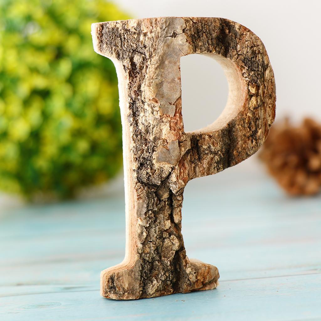 Handcraved Drevené písmená Čísla dverí Abeceda Písmeno Plávajúce meno