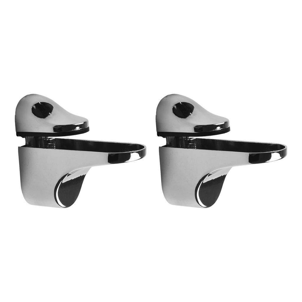 2 Stück Glasklammer Verstellbar Zinklegierung Glasklemme Regalhalter Flache Rückmontagehalter Für Trennwand Schreibtisch